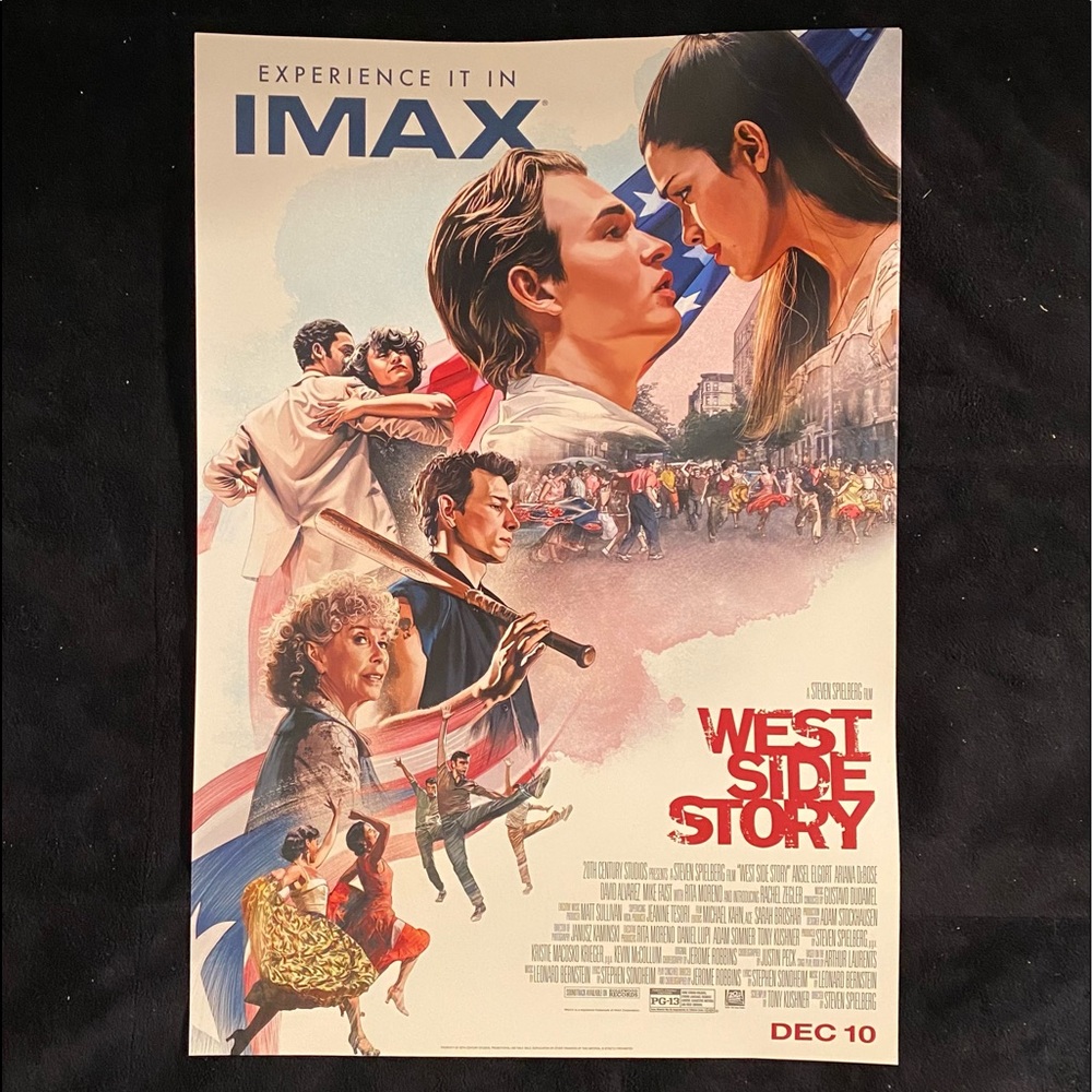Last 1! WEST SIDE STORY 2021 IMAX 13” x 19” LE poster! A Steven Spielber…
